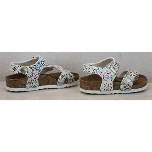 Birkenstock  Girls' Sz 24 US 6-6.5 White Taormina Mosaic Sandals - Picture 10 of 11